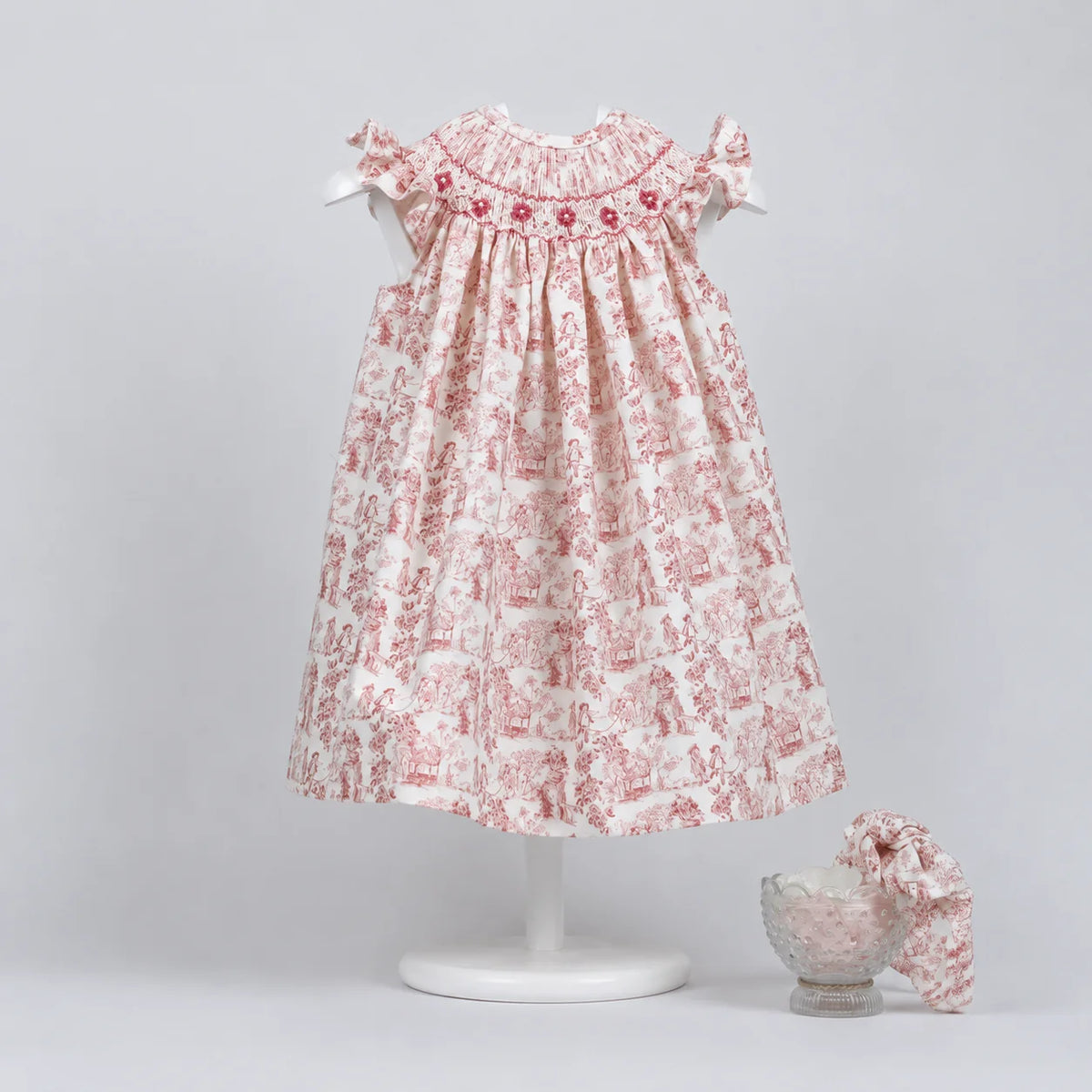 Smock Dress 'Toile de Jouy Rosa'
