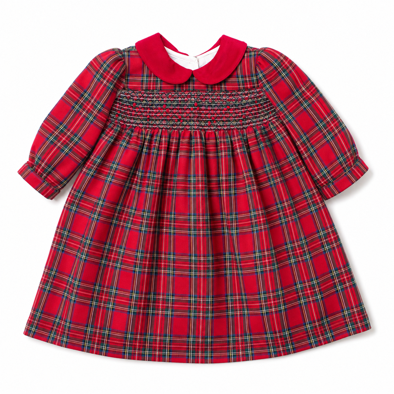 Smock Dress 'Tartan Red'