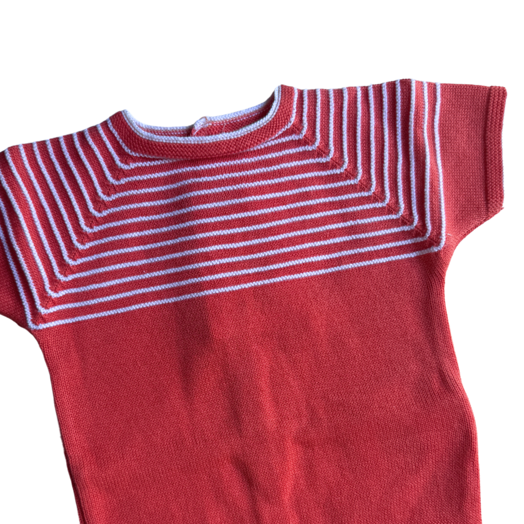 Knit Romper Apple