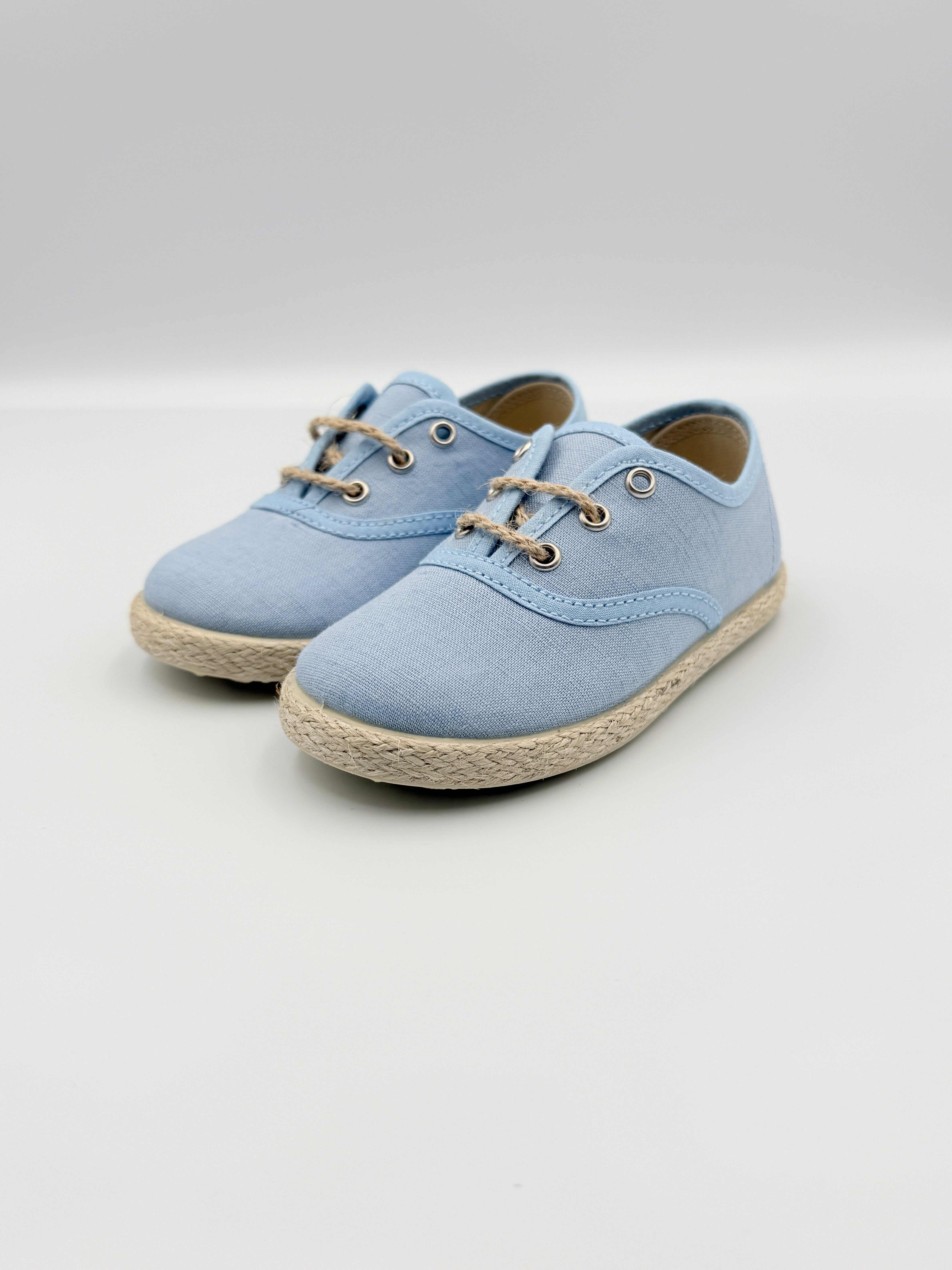 Lace-Up Sneakers 'Hugo' Jute Sky Blue