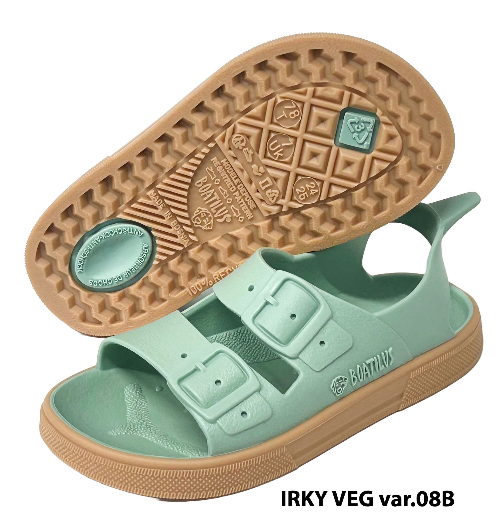 Boatilus Irky Veg Pastel Green Rubber Jelly