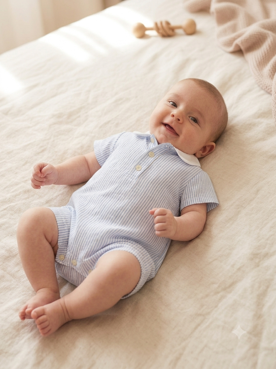 Romper 'Linen Stripes'