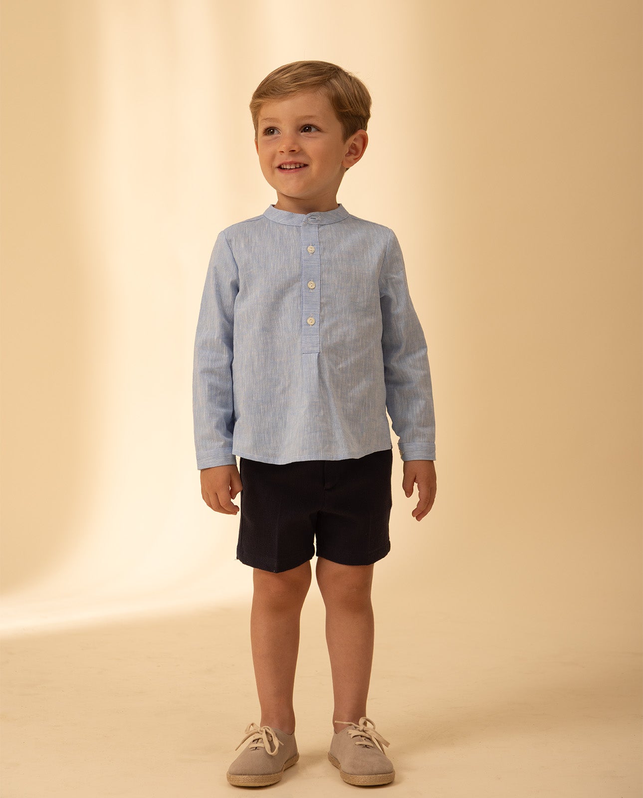 Short Set 'Blue Linen'