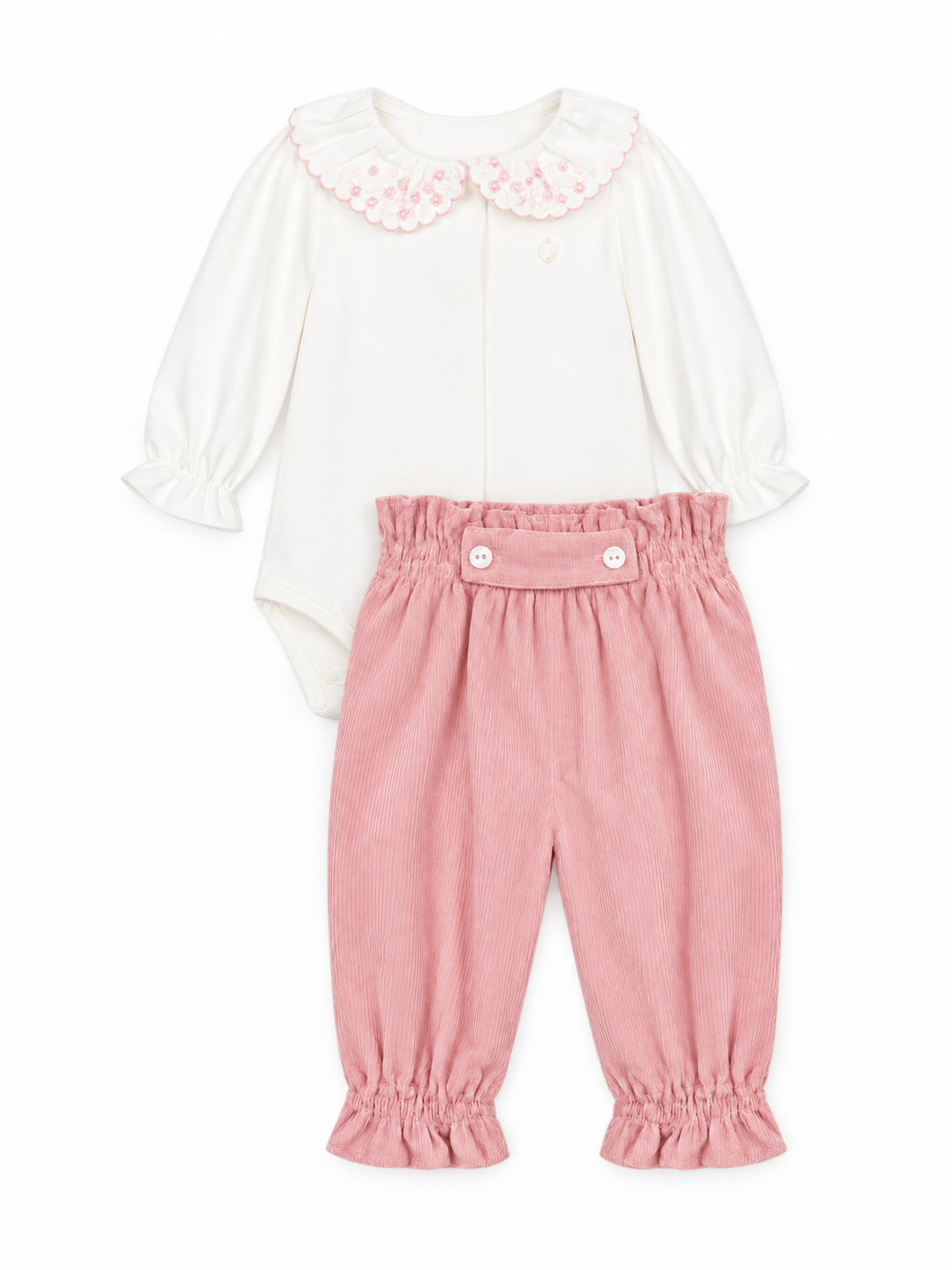 Pant Set 'Pink Embroidery'