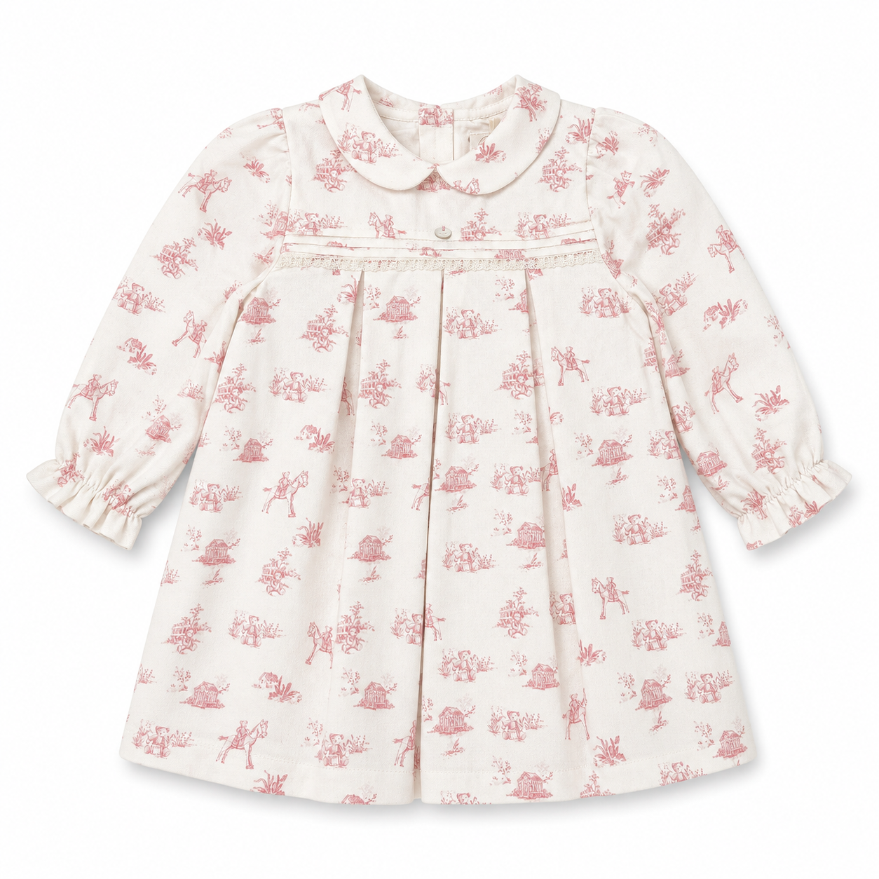 Dress 'Toile de Jouy' Burgundy