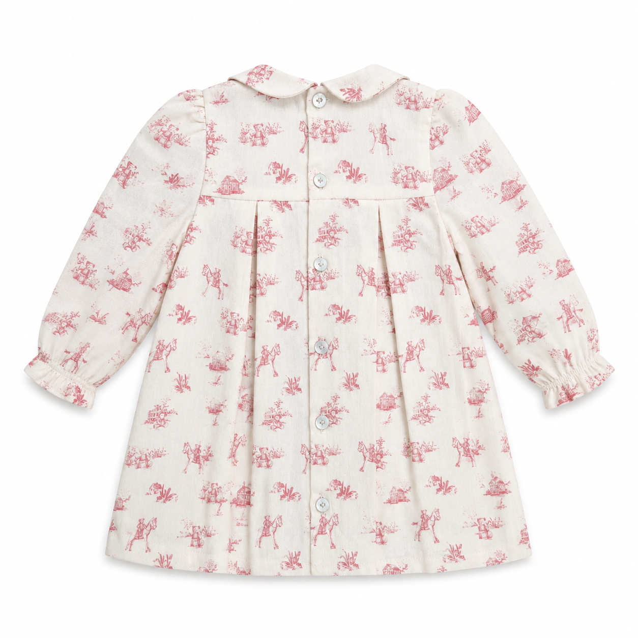 Dress 'Toile de Jouy' Burgundy