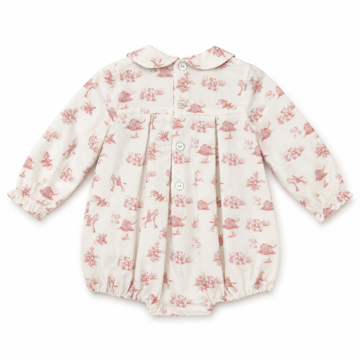 Romper 'Toile de Jouy' Burgundy