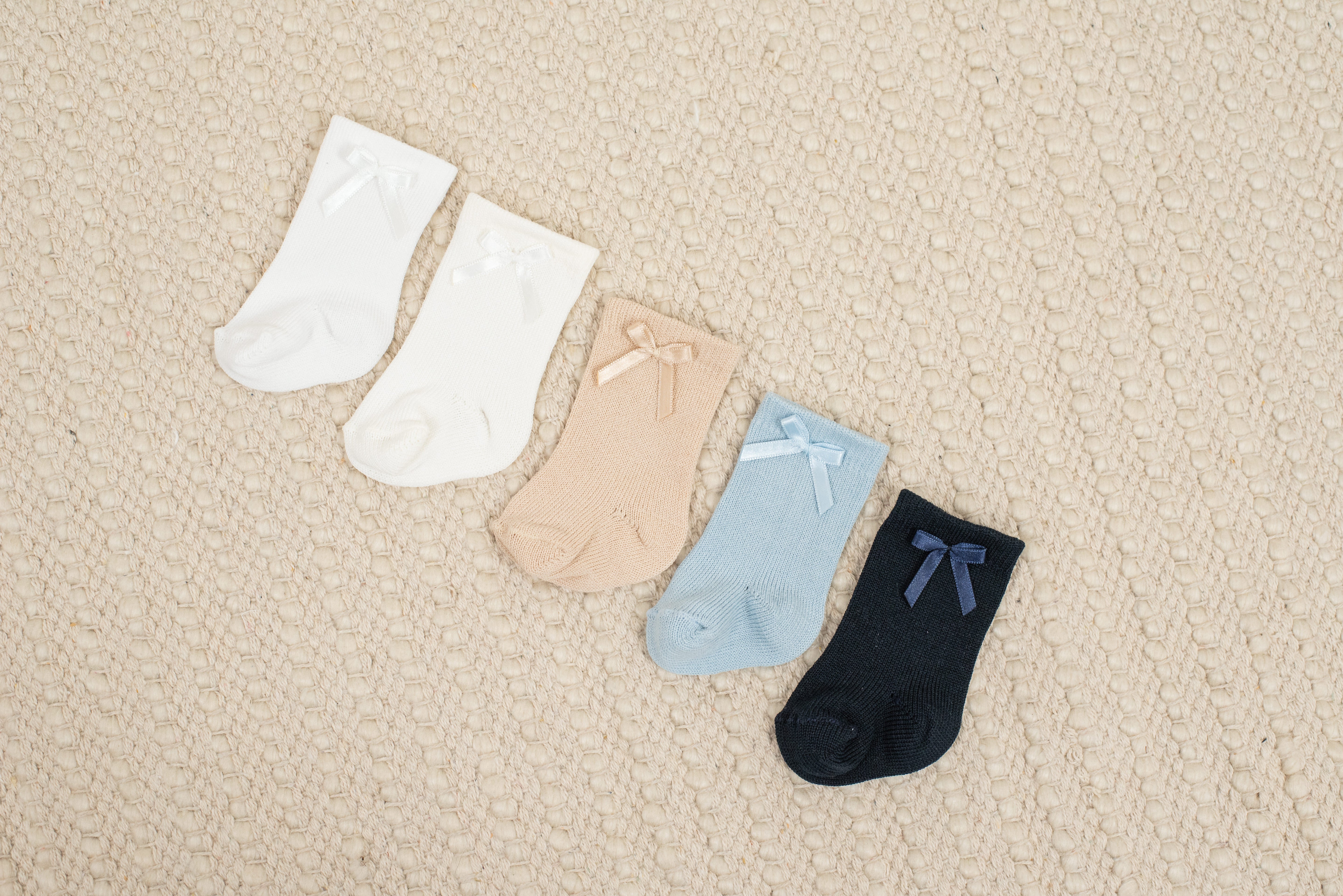 Newborn Socks Satin Bow Gift Set