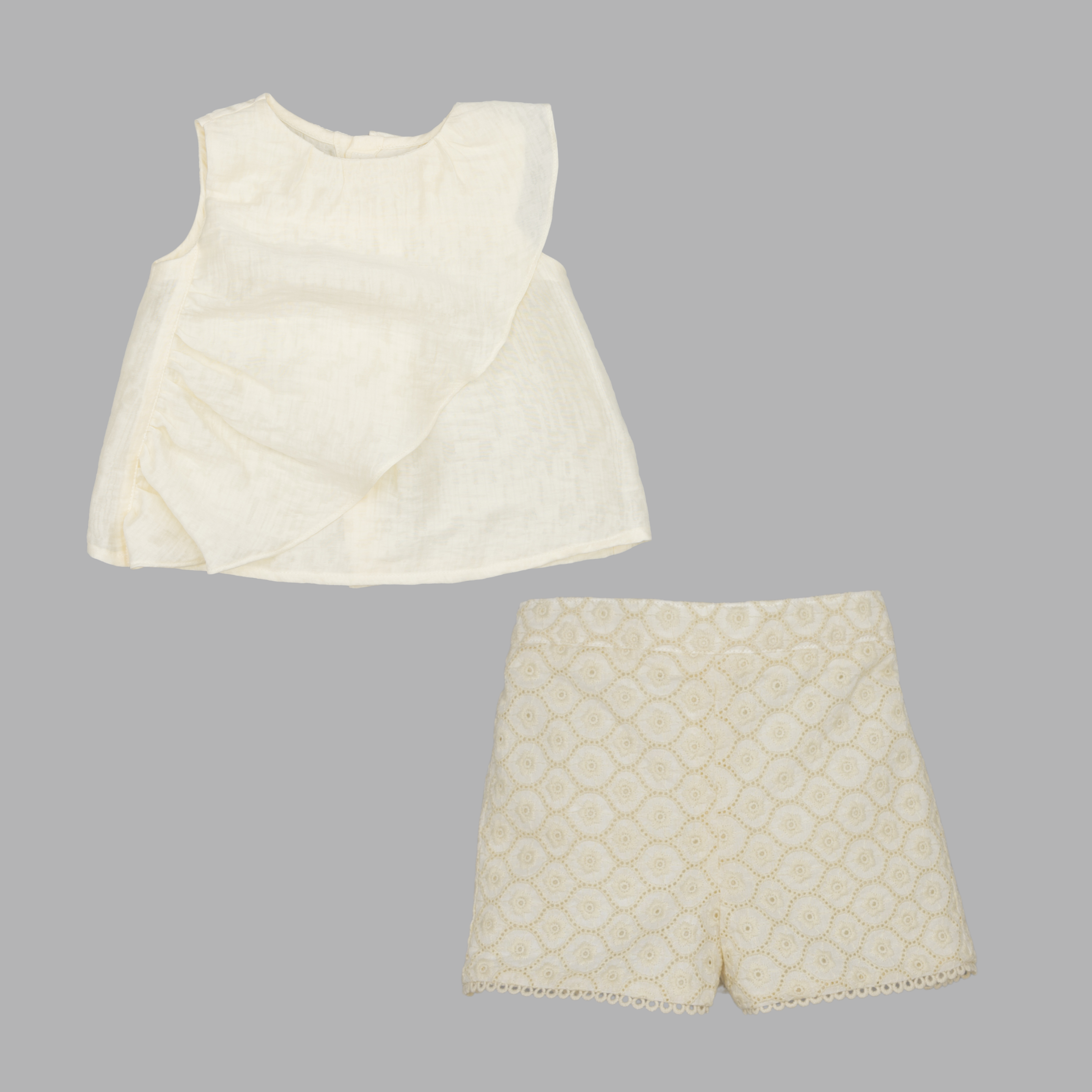 Short Set 'Ecru Popelin'