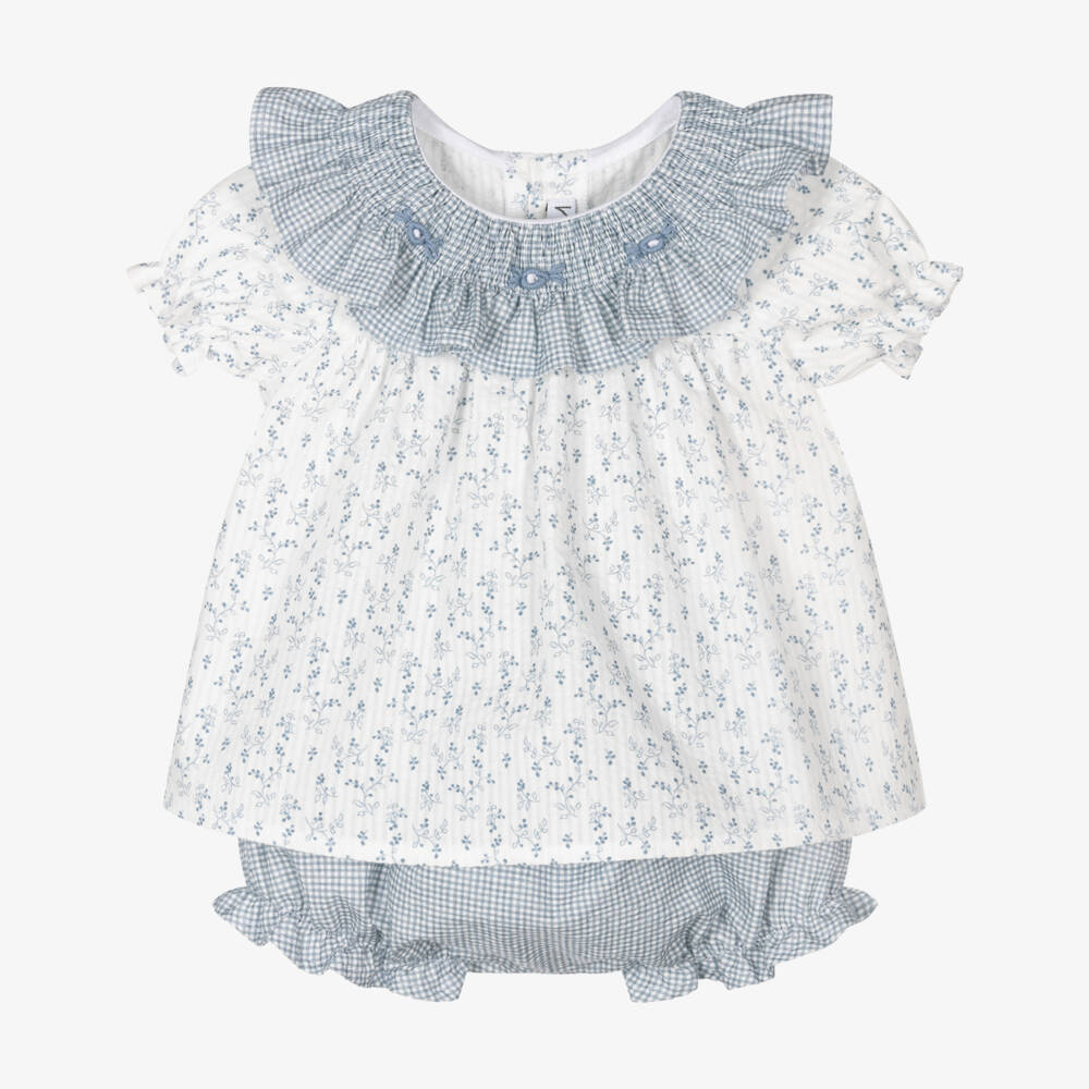 Bloomer Set Flores Azul- 2pc